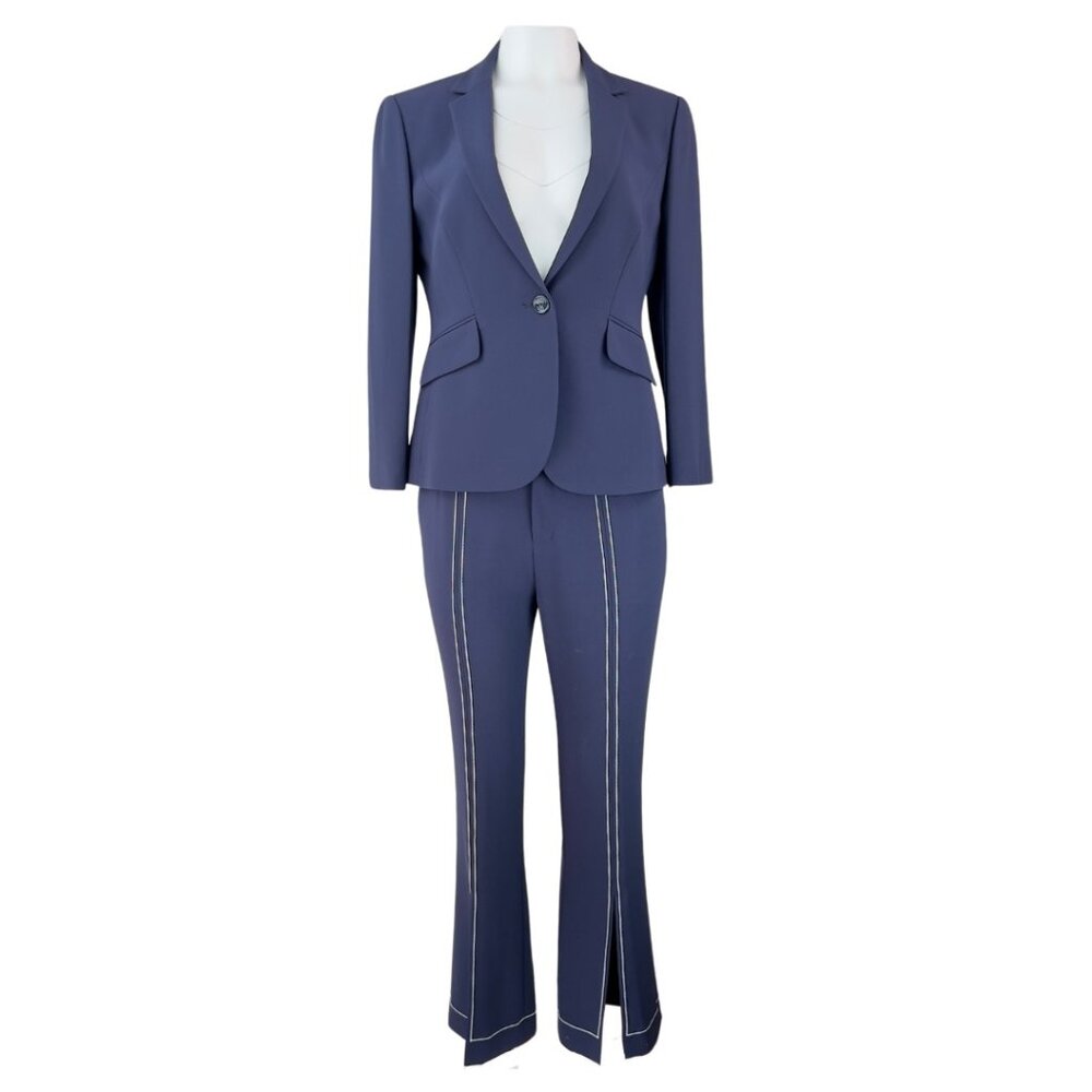Ports Navy Suit with White Top Stiching